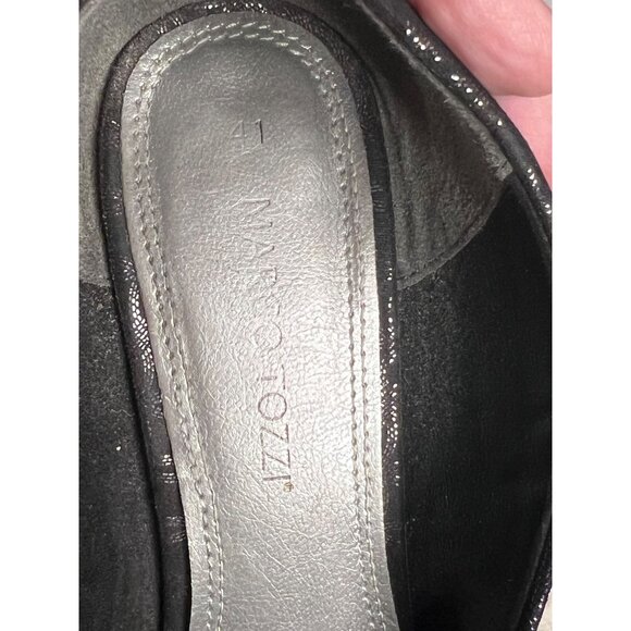 Marco Tozzi Black Patterned 4in High Heel Pumps Size 41 US 9.5 - Picture 8 of 16